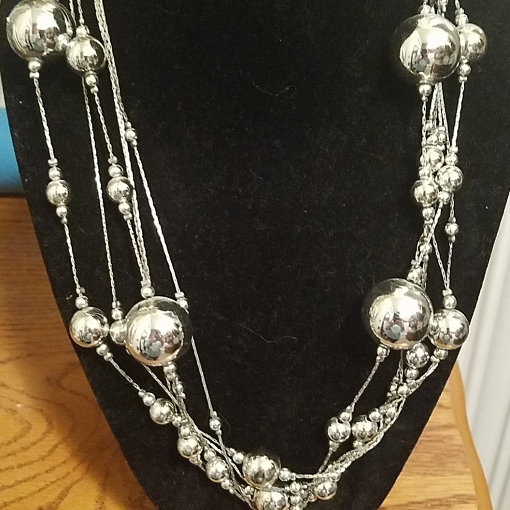 Silver multi-strand necklace